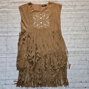 Brown Fringe Dress